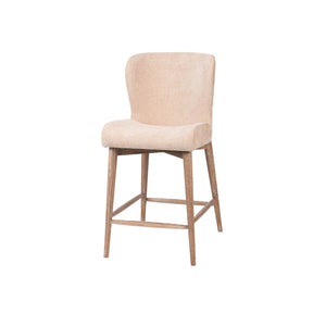 Lh Imports Uffizi Counter Stool - Durable Solid Ash Frame With Elegant Champagne Chenille For Stylish Homes Beige 100% Polyester Fabric,Ash Wood Snh-107-cch
