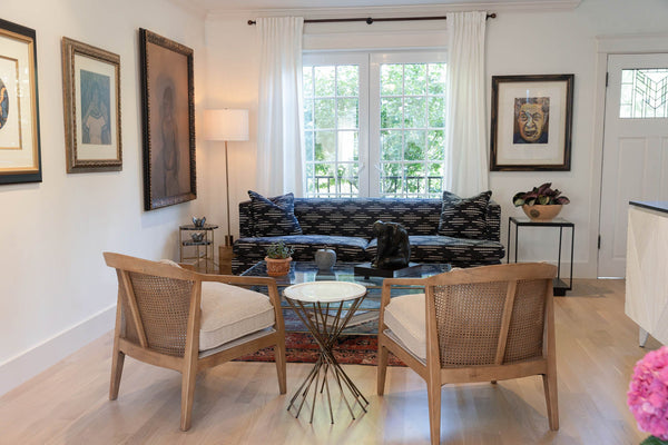 Lh Imports Rosa Club Chair - Luxurious Sand Boucle With Classic Cane Design & Easy-care Removable Cushions Beige,Brown Ash Wood,Rattan,Pu Foam,Polyester Fiber Snh-39