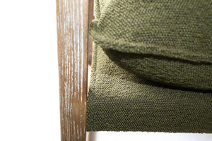 Lh Imports Huntington Club Chair - Luxurious Moss Boucle With Distressed Ash Finish For Stylish Relaxation Green,Brown Ash,Polyester,Pu Foam,Polyester Fiber Snh-43