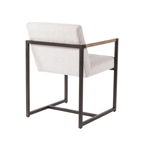 Lh Imports Breve Dining Chair – Stylish Ash Wood Frame With Soft Cushion For Elegant Home Decor & Comfort White,Black Ash Wood,Iron,Polyester Fiber Filling,100% Polyester Fabric Snh-51