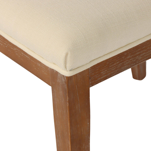 Lh Imports Bohemian Dining Chair - Elegant Ash Wood Frame, Curved Back, And Slender Design For Stylish Interiors Beige,Brown Ash,Pu Hd Foam,Polyester Fiber,Linen Snh-53