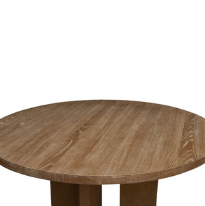 Lh Imports Fraser Round Dining Table - Stylish Solid Ash Wood Base, Unique Design For Comfortable Group Seating Brown Ash,Ash Veneer,Plywood,Black Metal Snh-65s