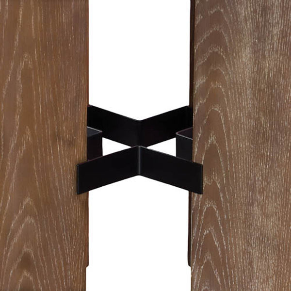 Lh Imports Fraser Round Dining Table - Stylish Solid Ash Wood Base, Unique Design For Comfortable Group Seating Brown Ash,Ash Veneer,Plywood,Black Metal Snh-65s