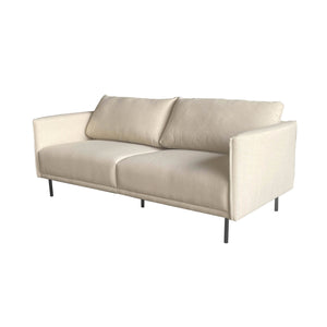 Lh Imports Forest Sofa - Manchester Beige: Stylish Space-saving Comfort With Unique Armrests & Versatile Design Beige 100% Polyester Fabric ,Metal,Hd Pu Foam,Polyester Fiber Snh-67-mb