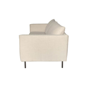 Lh Imports Forest Sofa - Manchester Beige: Stylish Space-saving Comfort With Unique Armrests & Versatile Design Beige 100% Polyester Fabric ,Metal,Hd Pu Foam,Polyester Fiber Snh-67-mb