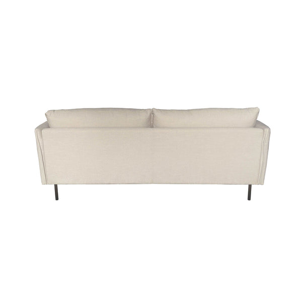 Lh Imports Forest Sofa - Manchester Beige: Stylish Space-saving Comfort With Unique Armrests & Versatile Design Beige 100% Polyester Fabric ,Metal,Hd Pu Foam,Polyester Fiber Snh-67-mb