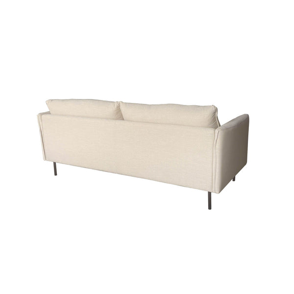Lh Imports Forest Sofa - Manchester Beige: Stylish Space-saving Comfort With Unique Armrests & Versatile Design Beige 100% Polyester Fabric ,Metal,Hd Pu Foam,Polyester Fiber Snh-67-mb