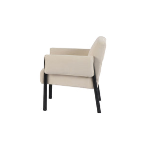 Lh Imports Forest Club Chair – Stylish Herringbone Design With Unique Armrests For Ultimate Comfort And Elegance Beige,Black Ash,100% Polyester,Hd Pu Foam,Polyester Fiber Snh-68-mb