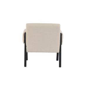Lh Imports Forest Club Chair – Stylish Herringbone Design With Unique Armrests For Ultimate Comfort And Elegance Beige,Black Ash,100% Polyester,Hd Pu Foam,Polyester Fiber Snh-68-mb