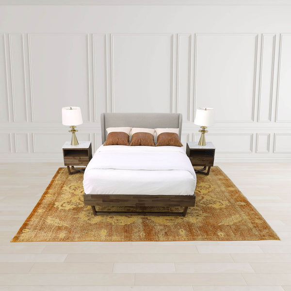 Lh Imports Two Tone Decorative Pillow - Luxurious 100% Leather & Linen Cushion For Stylish Home Décor! Brown,Beige Fabric & Leather Snh-70-ttd