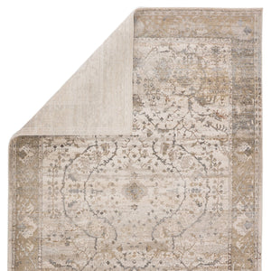 Jaipur Living Sinclaire Tajsa Snl02 Powerloomed Machinemade 35% Metallic Poly 35% Polypropylene 30% Polyester Traditional Medallion Indoor Rug Gray, Gold 35% Metallic Poly 35% Polypropylene 30% Polyester Rug146736
