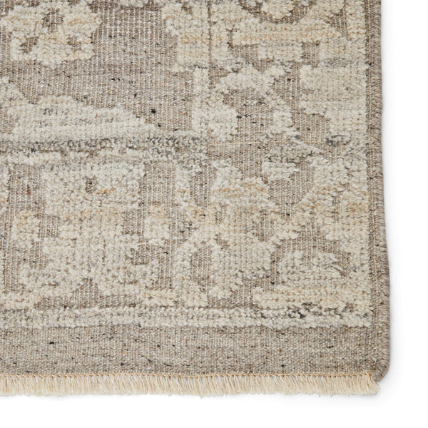 Jaipur Living Jaipur Living Sonnette Hand Knotted Brocade Viscose Rug Neutral Taupe Gray Fringe 9' x 12' RUG146563