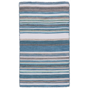 Trans Ocean Liora Manne Sonoma Malibu Stripe Indoor/Outdoor Area Rug - Stylish Hand Woven Geometric Accent Blue Polyester,Acrylic Sno23625804