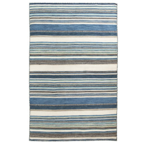 Trans Ocean Liora Manne Sonoma Malibu Stripe Indoor/Outdoor Area Rug - Stylish Hand Woven Geometric Accent Blue Polyester,Acrylic Sno46625804
