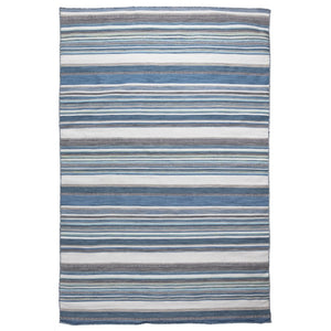 Trans Ocean Liora Manne Sonoma Malibu Stripe Indoor/Outdoor Area Rug - Stylish Hand Woven Geometric Accent Blue Polyester,Acrylic Sno57625804