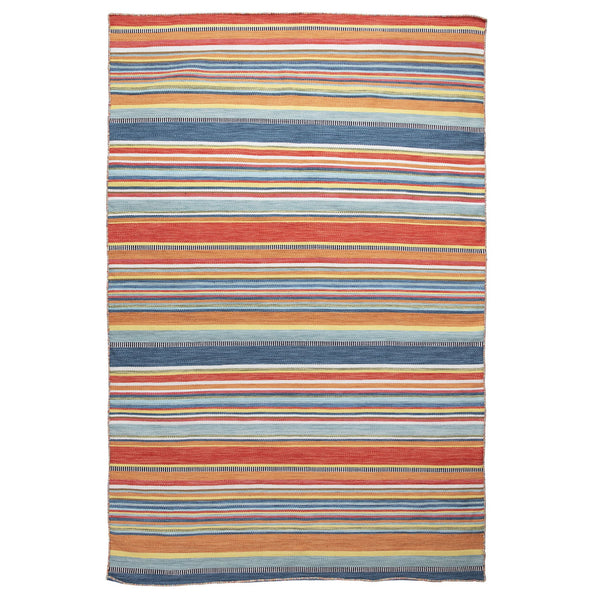 Trans Ocean Liora Manne Sonoma Malibu Stripe Indoor/Outdoor Area Rug - Stylish Hand Woven Geometric Accent Orange Polyester,Acrylic Sno57625814