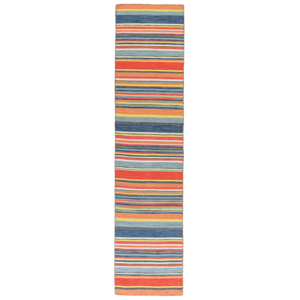 Trans Ocean Liora Manne Sonoma Malibu Stripe Indoor/Outdoor Area Rug - Stylish Hand Woven Geometric Accent Orange Polyester,Acrylic Snor8625814