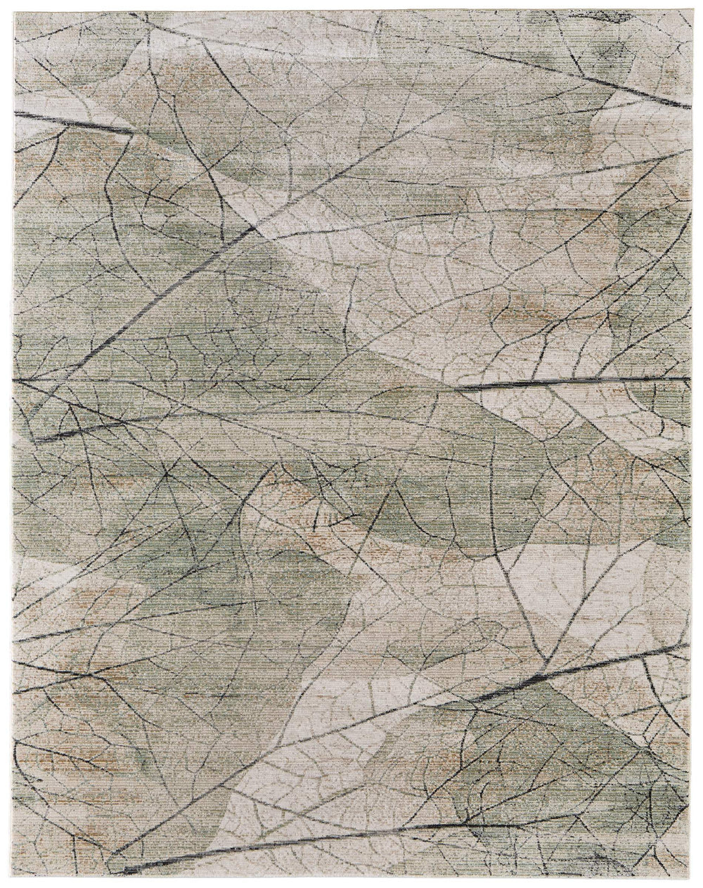 Feizy Rugs Sonora Abstract Watercolor Area Rug Earthy Tones for Living Room or Bedroom Decor 5' x 7'6" SNR39U8FGRNCRME70