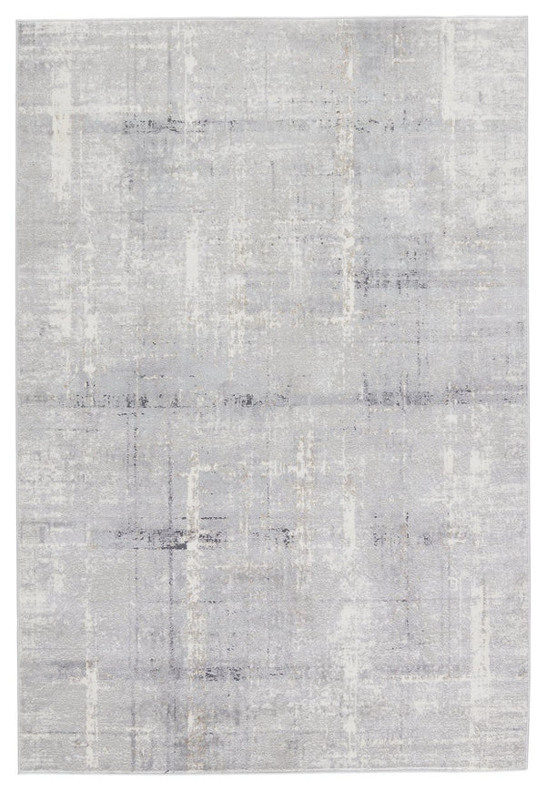 Jaipur Living Solace Lavato Soc01 Powerloomed Machinemade 60% Polypropylene 40% Polyester Abstract Abstract Indoor Rug Light Gray, Cream 60% Polypropylene 40% Polyester Rug150989