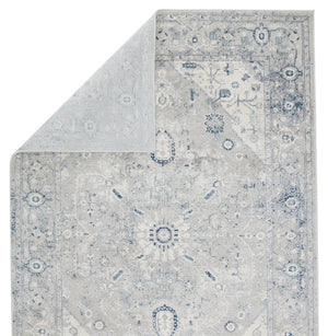 Jaipur Living Solace Dianella Soc02 Powerloomed Machinemade 57% Polypropylene 43% Polyester Traditional Medallion Indoor Rug Light Gray, Dark Blue 57% Polypropylene 43% Polyester Rug150993