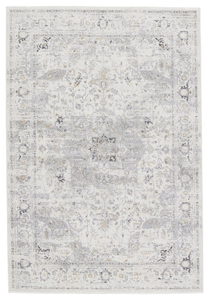 Jaipur Living Solace Ellington Soc06 Powerloomed Machinemade 53% Polypropylene 47% Polyester Traditional Medallion Indoor Rug Cream, Gray 53% Polypropylene 47% Polyester Rug151012