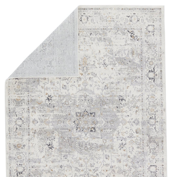 Jaipur Living Solace Ellington Soc06 Powerloomed Machinemade 53% Polypropylene 47% Polyester Traditional Medallion Indoor Rug Cream, Gray 53% Polypropylene 47% Polyester Rug151012