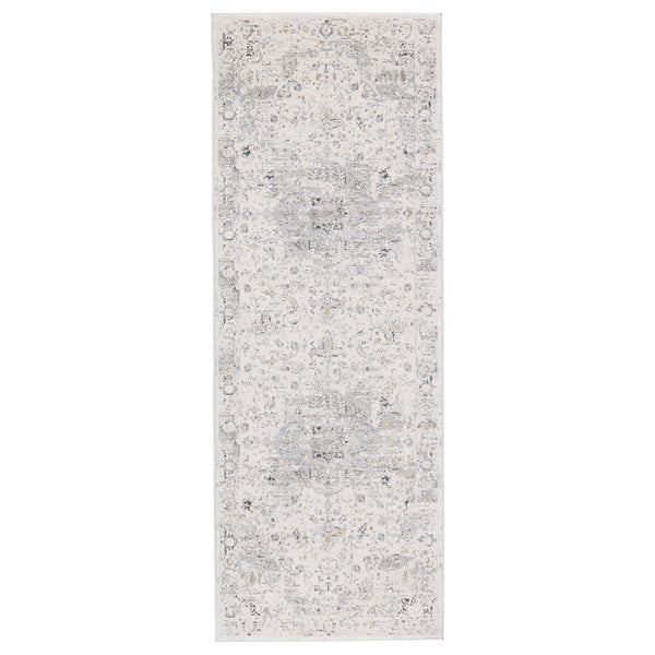 Jaipur Living Solace Ellington Soc06 Powerloomed Machinemade 53% Polypropylene 47% Polyester Traditional Medallion Indoor Rug Cream, Gray 53% Polypropylene 47% Polyester Rug151012
