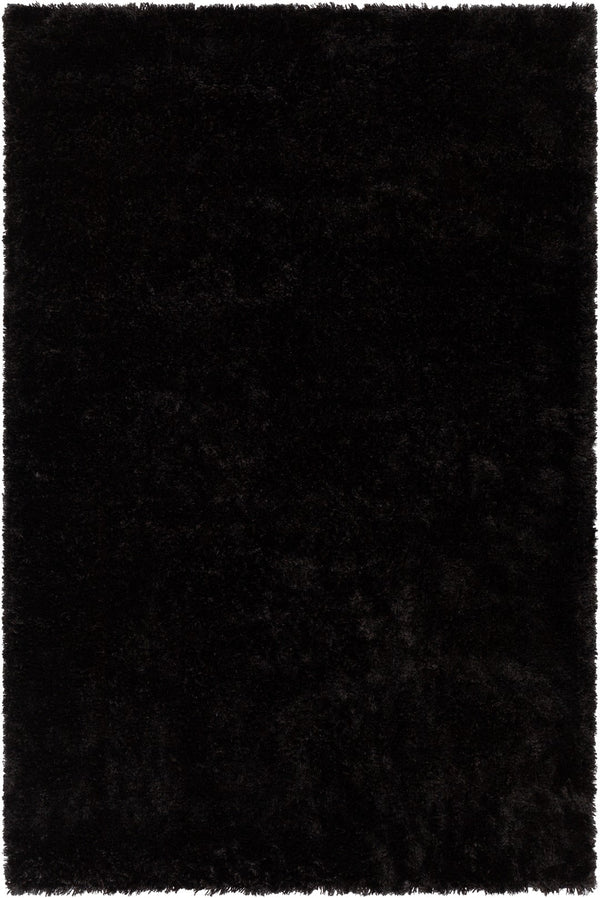 Chandra Rugs Hand-woven Contemporary Shag Rug - Luxurious, Durable, And Plush Textured Accent For Any Room Black Polyester Sof47904-576