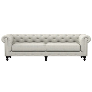 Nativa Interiors London Tufted Sofa 103" Grey  Sof-london-103-dp-pf-grey