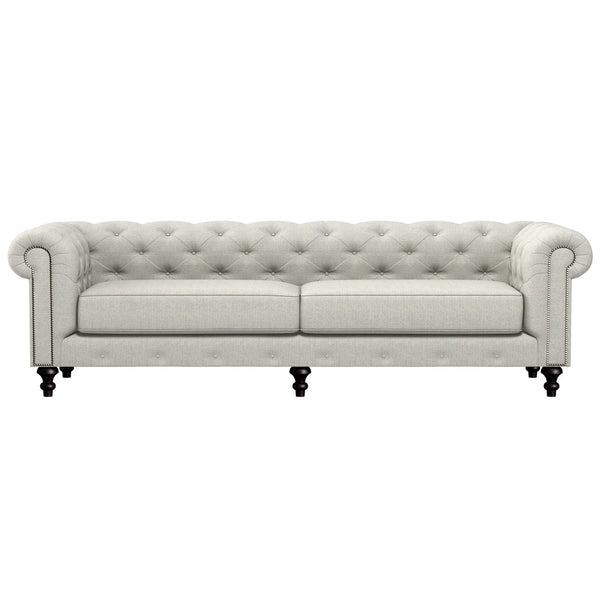 Nativa Interiors London Tufted Sofa 103" Grey  Sof-london-103-dp-pf-grey