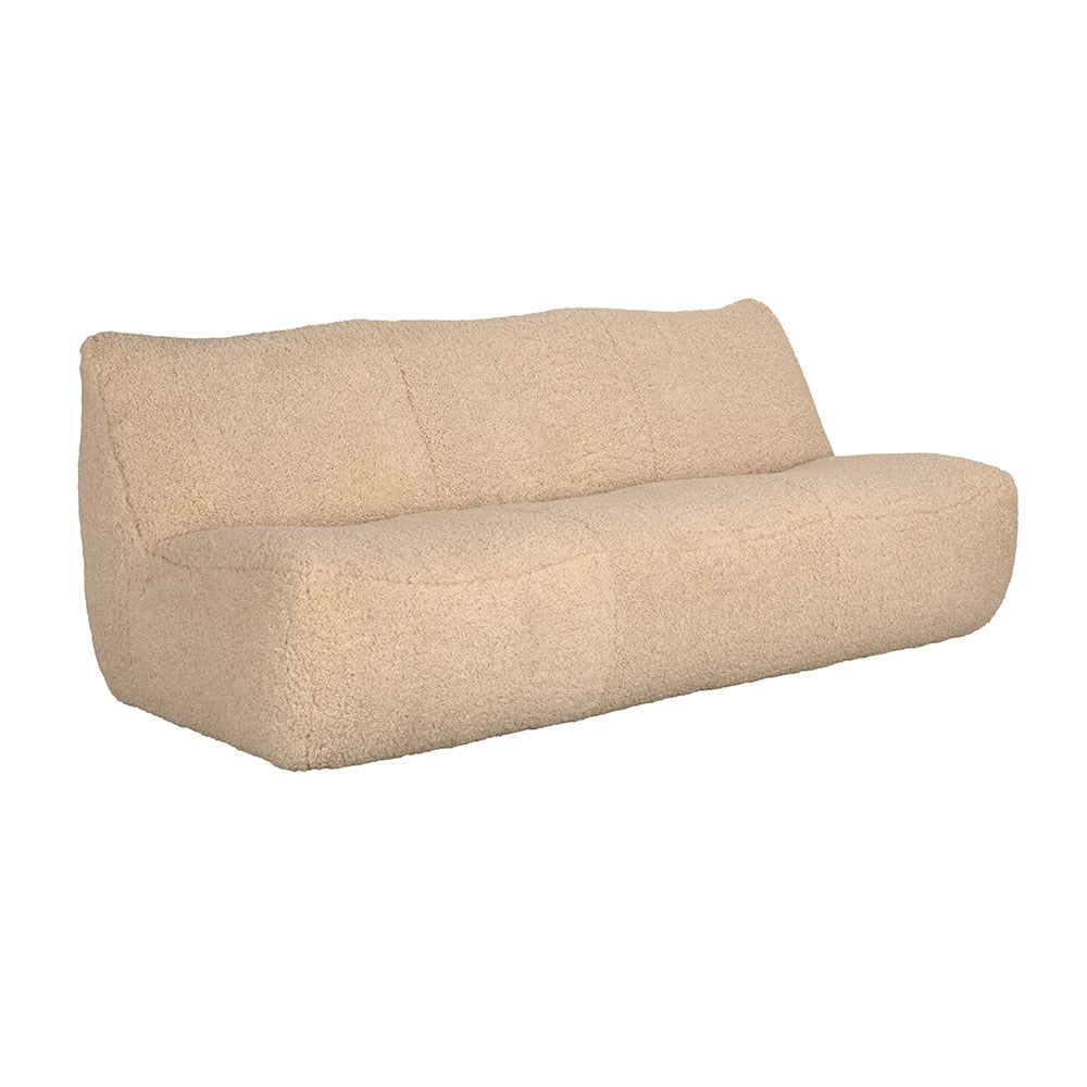 Noir Mcclain Three Seat Sofa in Plush Teddy Fleece for Modern Living Rooms SOF332CMF
