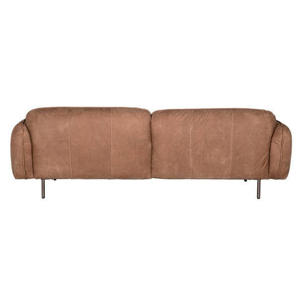 Franklin Leather Sofa with Metal Frame Generously Padded for Modern Living Rooms