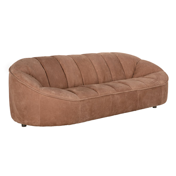 Noir Amadeus Full Grain Leather Sofa with Hardwood Frame for Spacious Living Rooms SOF334BRL