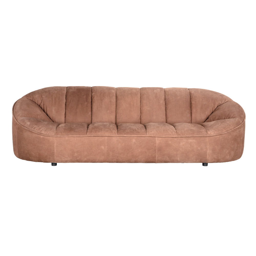 Noir Amadeus Full Grain Leather Sofa with Hardwood Frame for Spacious Living Rooms SOF334BRL