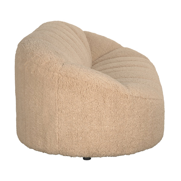 Amadeus Plush Teddy Fleece Sofa Seats Three with Deep Cushions for Modern Living Rooms