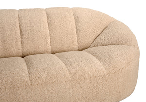 Amadeus Plush Teddy Fleece Sofa Seats Three with Deep Cushions for Modern Living Rooms