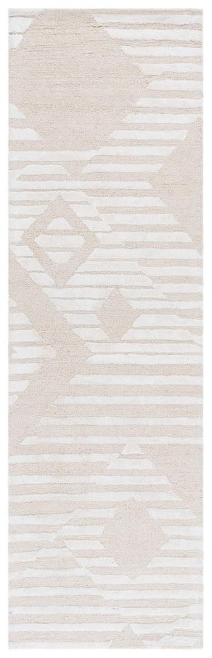 Safavieh Soho Hand-Tufted Wool Viscose Runner Rug with Geometric Relief for Hallways 2'-3" x 8'-0" SOH177A-28