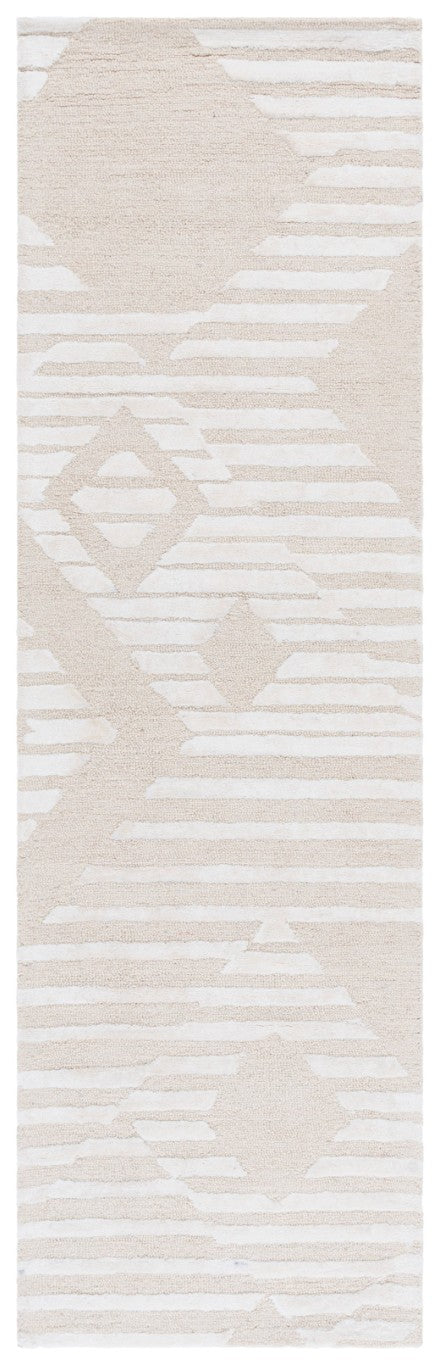 Safavieh Soho Hand-Tufted Wool Viscose Runner Rug with Geometric Relief for Hallways 2'-3" x 8'-0" SOH177A-28