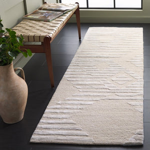 Safavieh Soho Hand-Tufted Wool Viscose Runner Rug with Geometric Relief for Hallways 2'-3" x 8'-0" SOH177A-28