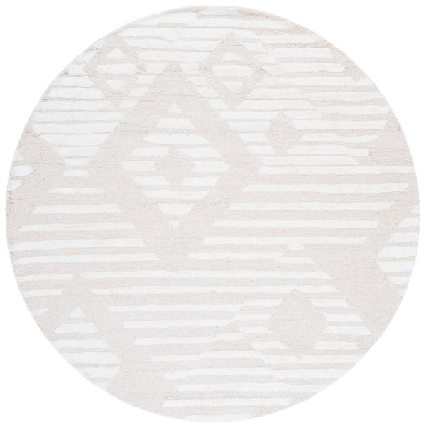 Safavieh Soho Hand-Tufted Wool Viscose Runner Rug with Geometric Relief for Hallways 6'-0" x 6'-0" - A SOH177A-6R