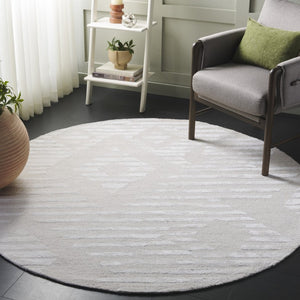 Safavieh Soho Hand-Tufted Wool Viscose Runner Rug with Geometric Relief for Hallways 6'-0" x 6'-0" - A SOH177A-6R