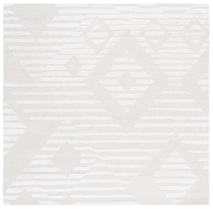 Safavieh Soho Hand-Tufted Wool Viscose Runner Rug with Geometric Relief for Hallways 6'-0" x 6'-0" - B SOH177A-6SQ