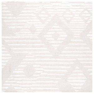 Safavieh Soho Hand-Tufted Wool Viscose Runner Rug with Geometric Relief for Hallways 6'-0" x 6'-0" - B SOH177A-6SQ