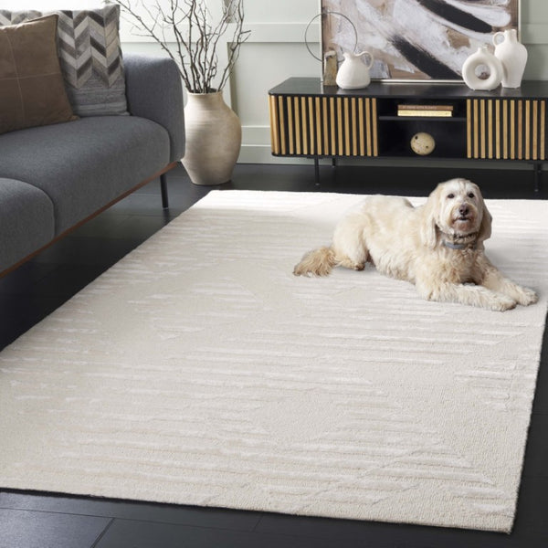 Safavieh Soho Hand-Tufted Wool Viscose Runner Rug with Geometric Relief for Hallways 6'-0" x 9'-0" SOH177A-6