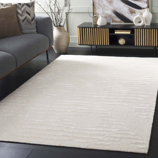 Safavieh Soho Hand-Tufted Wool Viscose Runner Rug with Geometric Relief for Hallways 6'-0" x 9'-0" SOH177A-6