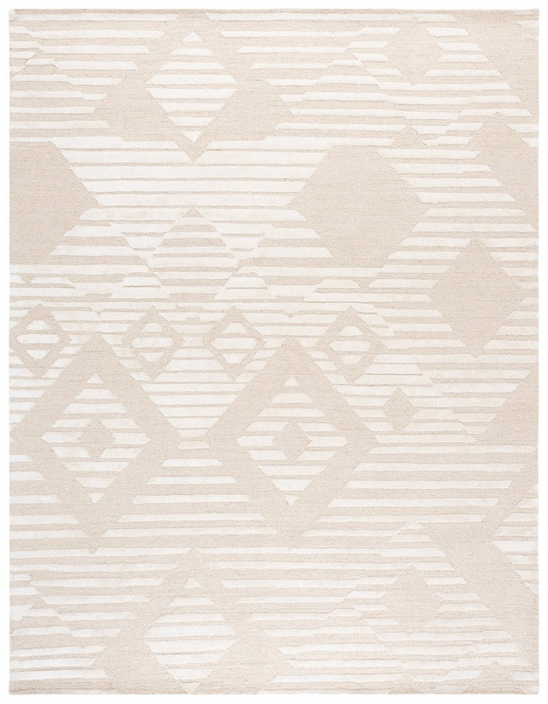 Safavieh Soho Hand Tufted Ivory Wool Viscose Area Rug Solid Low Pile Living Room Accent SOH177A-9