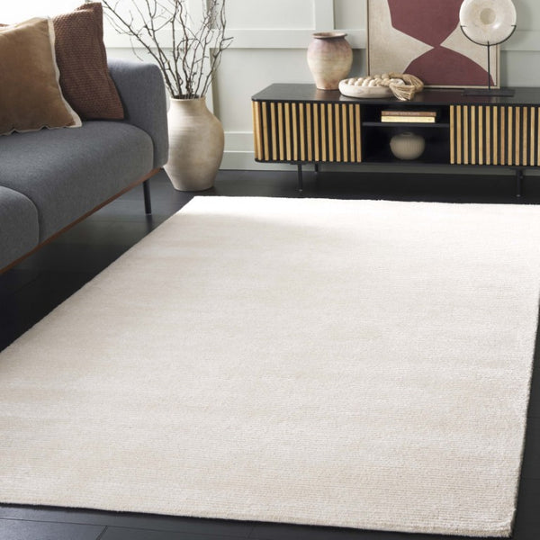 Safavieh Soho Hand Tufted Viscose Wool Ivory Area Rug Plush Minimalist Living Room Accent SOH178A-6