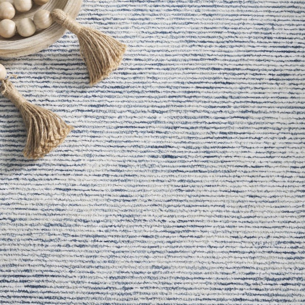 Safavieh Soho Hand Tufted Wool Viscose Area Rug Linear Blue Ivory Modern Living Room Accent SOH178M-4