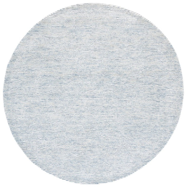 Safavieh Soho Hand Tufted Round Rug Wool Viscose Blend Distressed Linear Blue Ivory SOH178M-6R