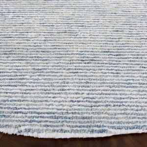 Safavieh Soho Hand Tufted Round Rug Wool Viscose Blend Distressed Linear Blue Ivory SOH178M-6R